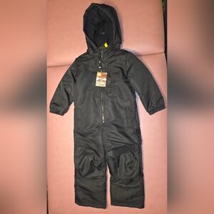 OZARK TRAIL LITTLE BOYS SNOWSUIT SZ 4T, BLACK, HOODED WITH ZIPPER, NEW WITH TAGS